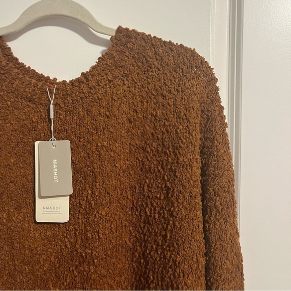 *NIASHOT brown cozy long sleeve sweater. Women’s size XL. NWT - Picture 5 of 9